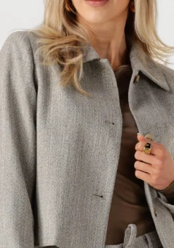 grijze modström blazer popemd jacket