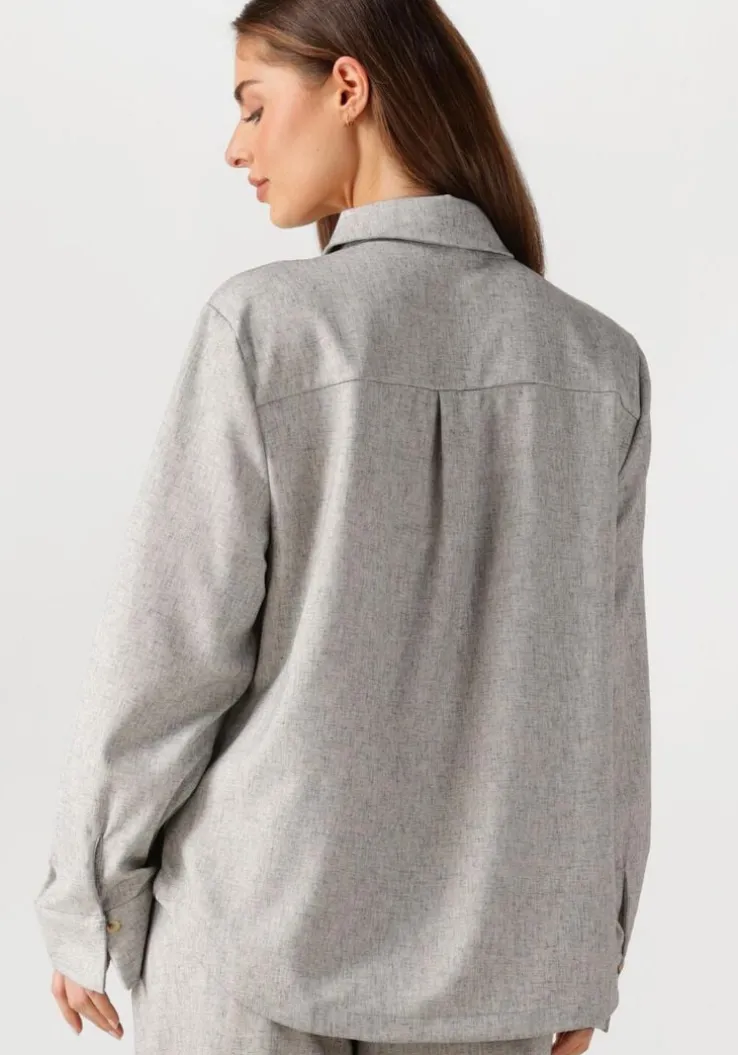 grijze modström blouses kalemmd overshirt