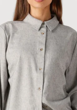 grijze modström blouses kalemmd overshirt