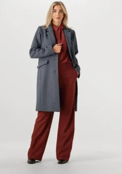 grijze modström mantel pamela coat