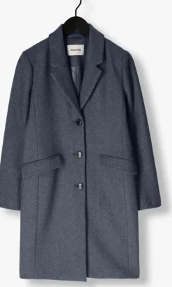 grijze modström mantel pamela coat