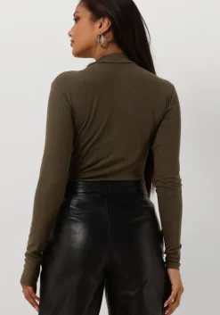 grijze modström tops & t-shirts krown ls -neck