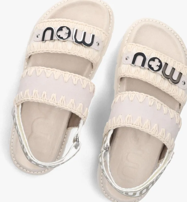 grijze mou platte sandalen bio sandal