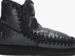 grijze mou vachtlaarzen eskimo 18 glitter logo