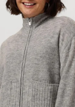 grijze msch copenhagen vest mschlediona hope zip cardigan