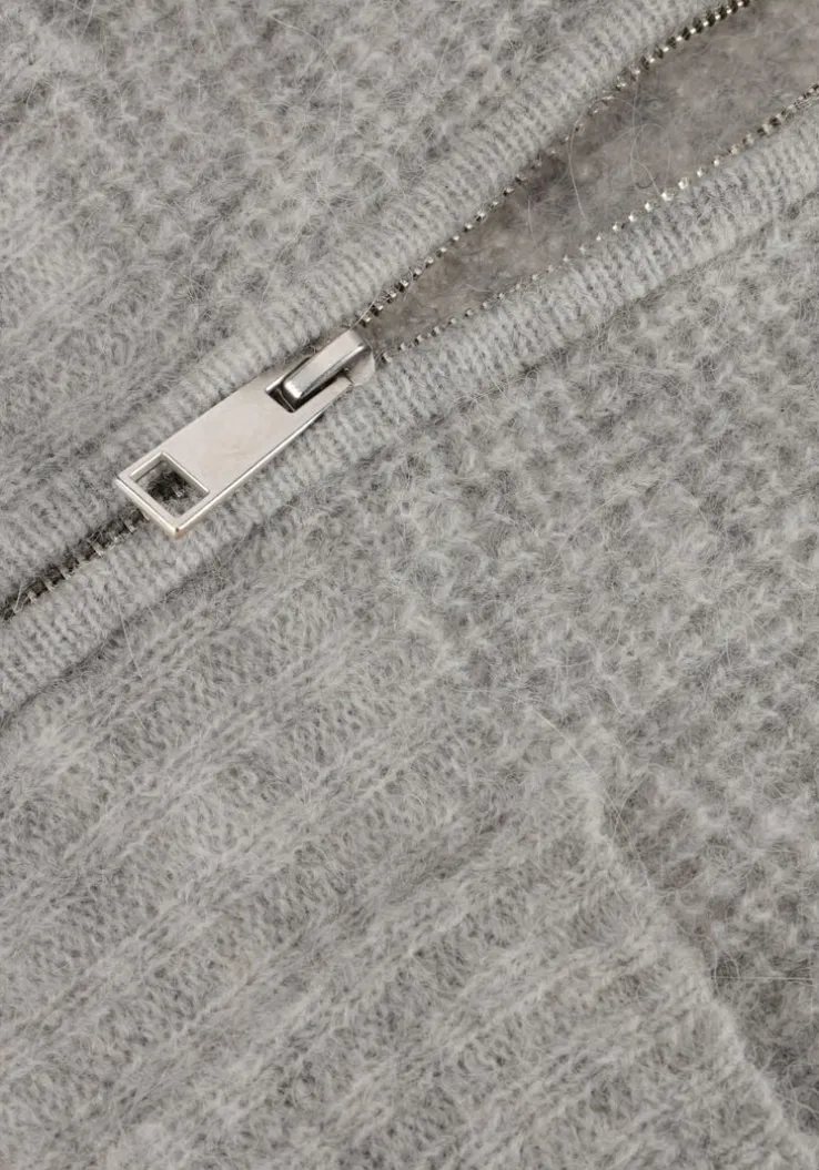 grijze msch copenhagen vest mschlediona hope zip cardigan