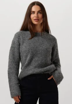 grijze my essential wardrobe trui meenamw knit pullover