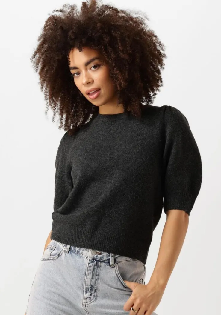 grijze neo noir top martha bow knit tee