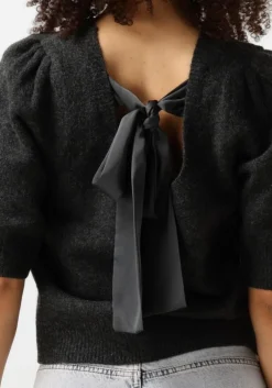 grijze neo noir top martha bow knit tee
