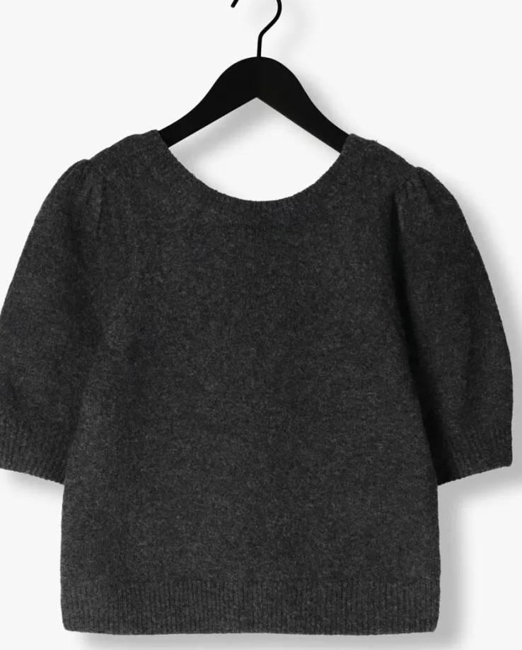 grijze neo noir top martha bow knit tee