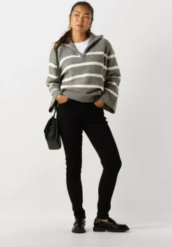 grijze neo noir trui nevena stripe knit blouse