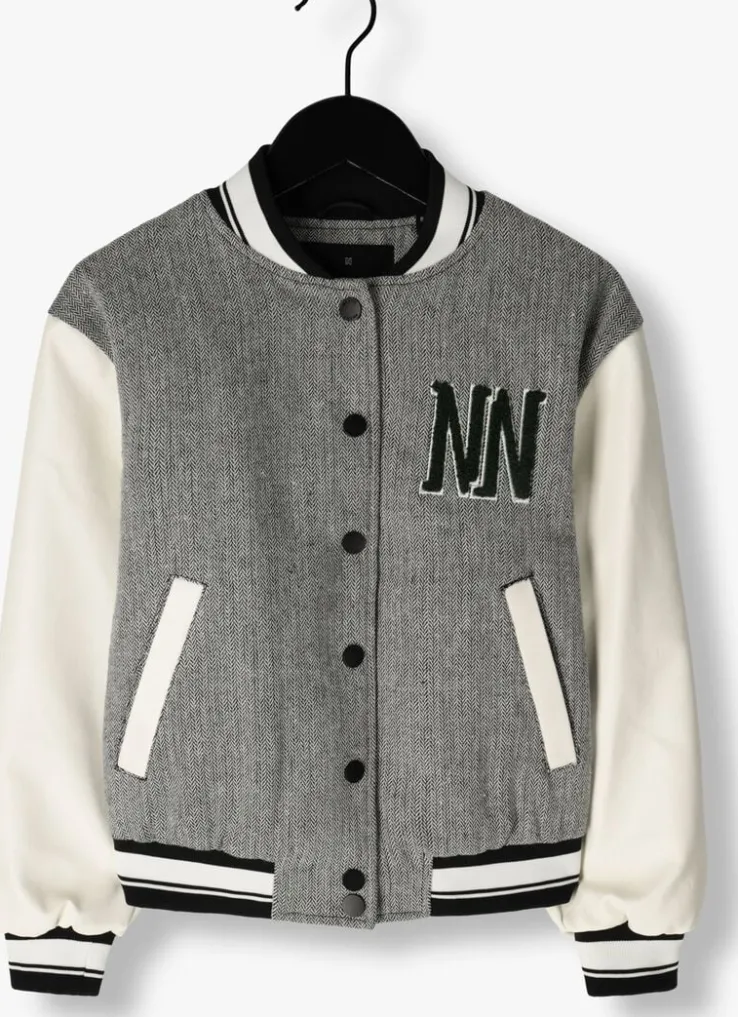 grijze nik & nik jack kurt varsity jacket