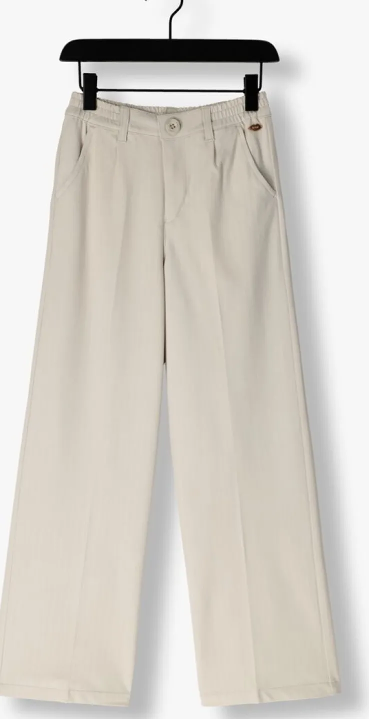 grijze nobell pantalon sayla girls wide pants silver grey