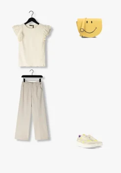 grijze nobell pantalon sayla girls wide pants silver grey