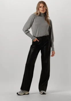 grijze notre-v coltrui basic knit blouse