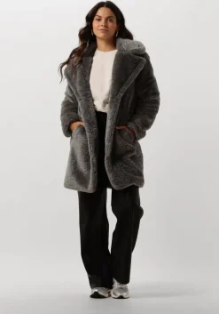 grijze notre-v faux fur jas nv-ecrin