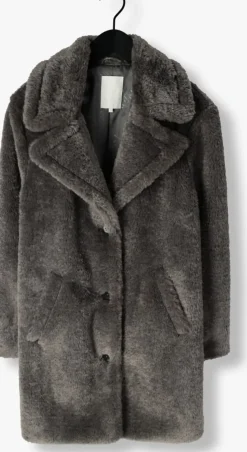 grijze notre-v faux fur jas nv-ecrin