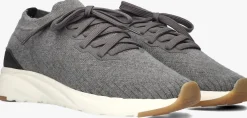 grijze nubikk lage sneakers weston knitto