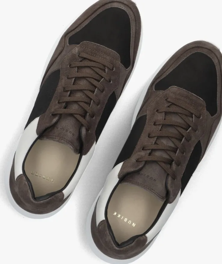 grijze nubikk lage sneakers rock road wave