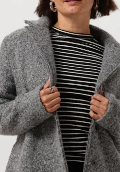 grijze nukus mantel mae coat boucle