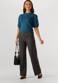 grijze object pantalon objlisa wide pant