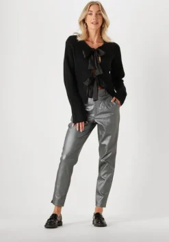 grijze object pantalon objbelle lisa coated pant