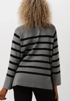 grijze object trui objester ls knit top