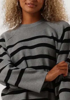 grijze object trui objester ls knit top