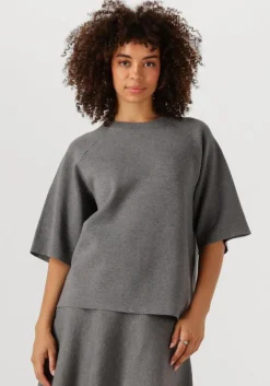 grijze object trui objreynard 2/4 knit pullover
