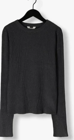 grijze object trui objrike l/s knit pullover