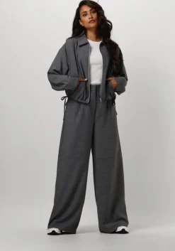 grijze object wijde broek objlesli hw lo wide pants