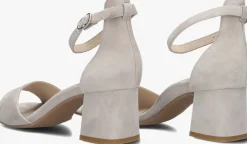 grijze paul green sandalen met hak 6140