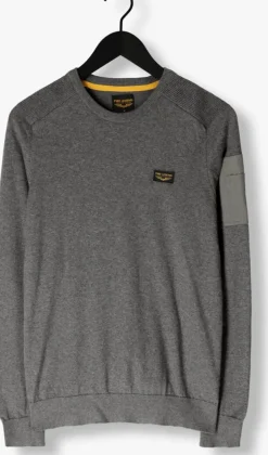 grijze pme legend trui r-neck american classic knit