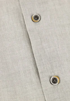 grijze profuomo klassiek overhemd shirt x-cutaway sc sf cotton linen