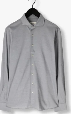 grijze profuomo klassiek overhemd shirt x-cutaway japanese knitted