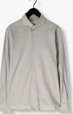 grijze profuomo klassiek overhemd shirt x-cutaway japanese knitted