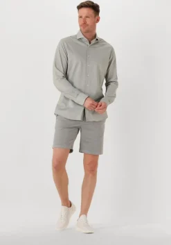 grijze profuomo klassiek overhemd shirt x-cutaway japanese knitted