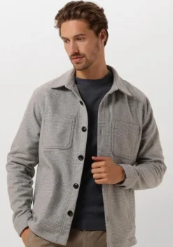 grijze profuomo overshirt overshirt check
