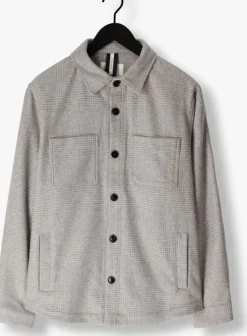 grijze profuomo overshirt overshirt check