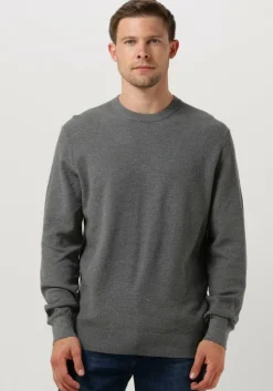 grijze profuomo trui pullover crew neck
