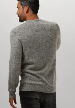 grijze profuomo trui pullover crew neck