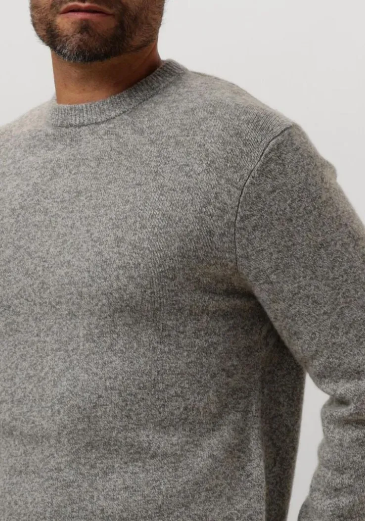 grijze profuomo trui pullover crew neck