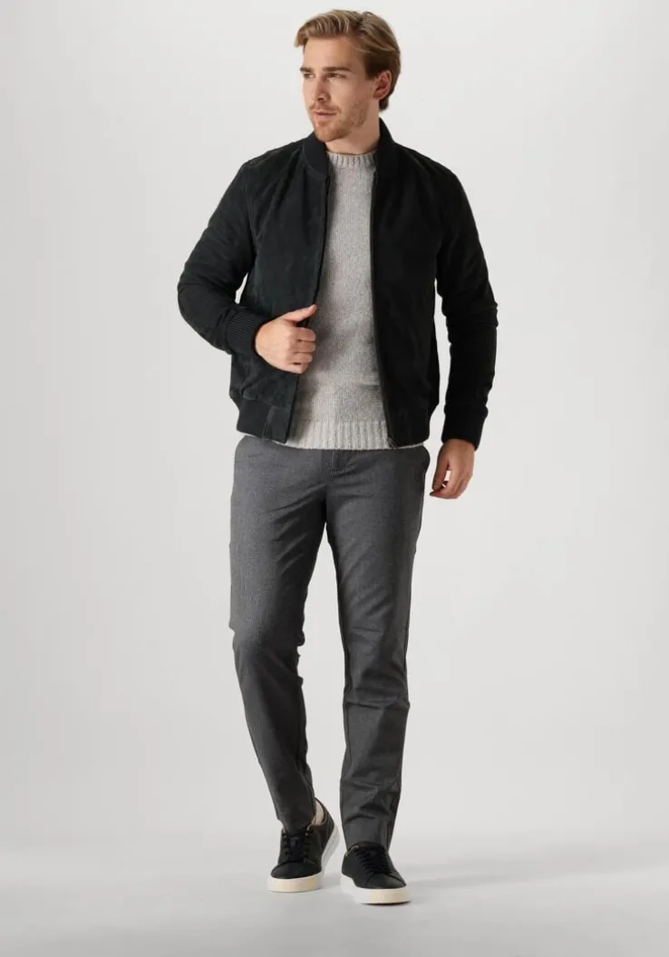 grijze profuomo trui pullover crew neck