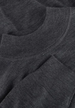 grijze profuomo trui pullover mock