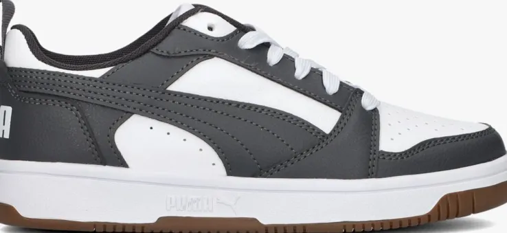 grijze puma lage sneakers rebound v6 lo jr