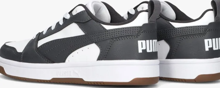 grijze puma lage sneakers rebound v6 lo jr