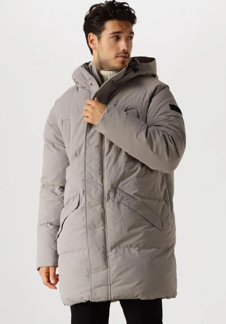 grijze pure path gewatteerde jas regular fit jackets padded405