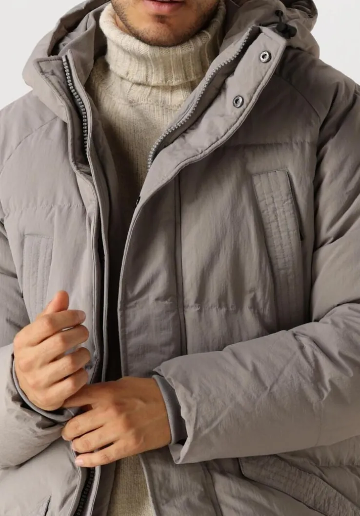 grijze pure path gewatteerde jas regular fit jackets padded405