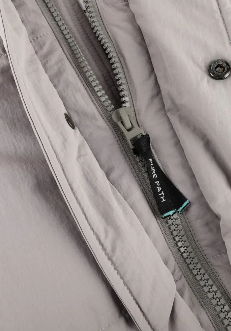 grijze pure path gewatteerde jas regular fit jackets padded405