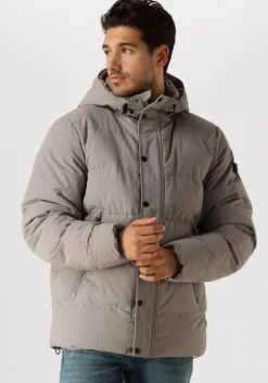 grijze pure path gewatteerde jas regular fit jackets padded404